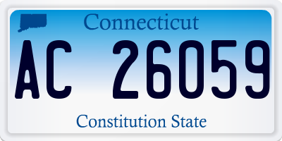 CT license plate AC26059