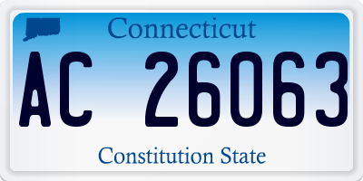 CT license plate AC26063