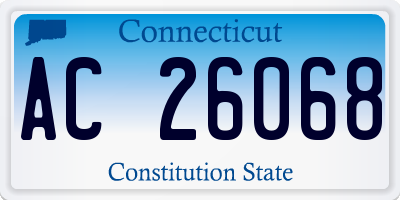 CT license plate AC26068