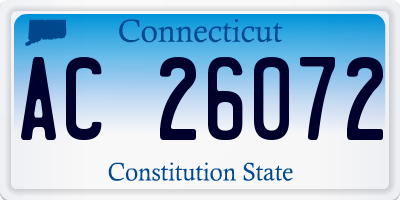 CT license plate AC26072