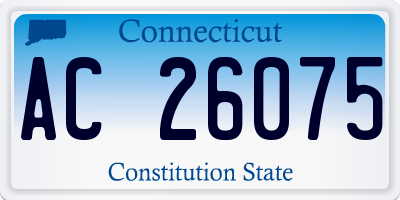 CT license plate AC26075