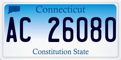 CT license plate AC26080