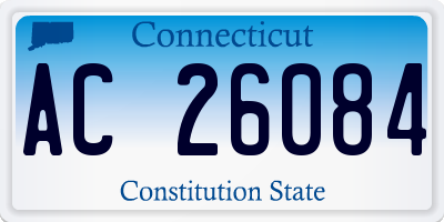 CT license plate AC26084