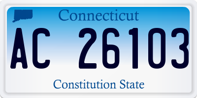 CT license plate AC26103