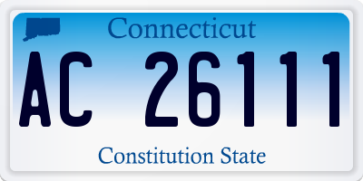 CT license plate AC26111