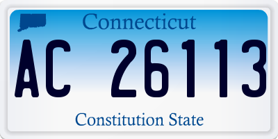 CT license plate AC26113