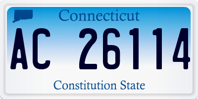 CT license plate AC26114