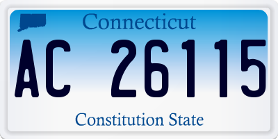 CT license plate AC26115