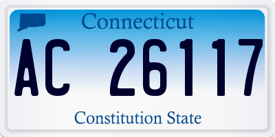 CT license plate AC26117