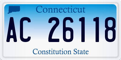 CT license plate AC26118