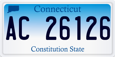 CT license plate AC26126