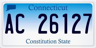 CT license plate AC26127