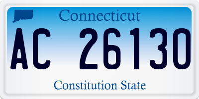 CT license plate AC26130