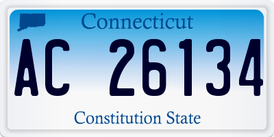 CT license plate AC26134