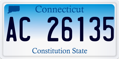 CT license plate AC26135