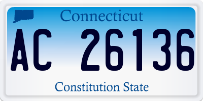 CT license plate AC26136