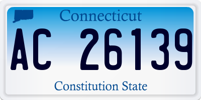 CT license plate AC26139