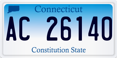 CT license plate AC26140