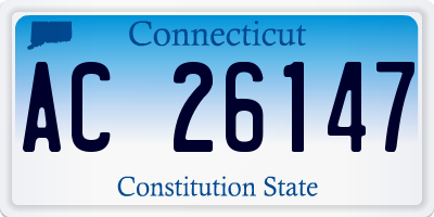 CT license plate AC26147