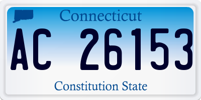 CT license plate AC26153