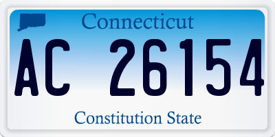 CT license plate AC26154