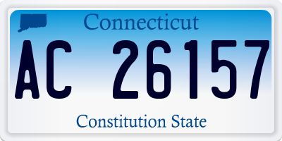 CT license plate AC26157