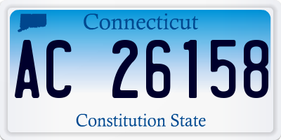 CT license plate AC26158