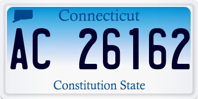 CT license plate AC26162