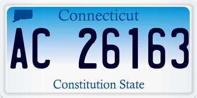 CT license plate AC26163