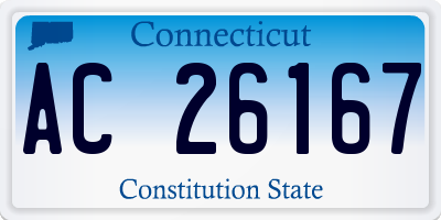 CT license plate AC26167