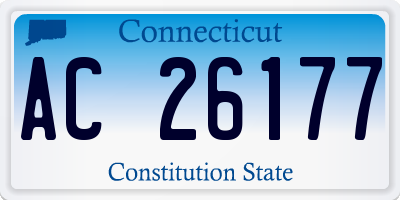 CT license plate AC26177