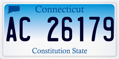 CT license plate AC26179