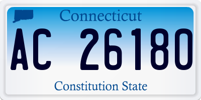 CT license plate AC26180