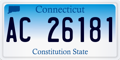 CT license plate AC26181