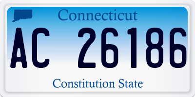 CT license plate AC26186