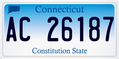 CT license plate AC26187