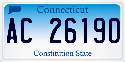 CT license plate AC26190