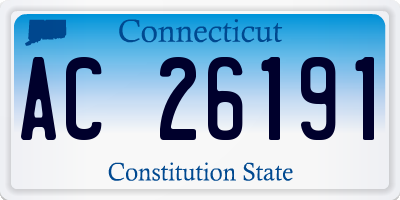 CT license plate AC26191