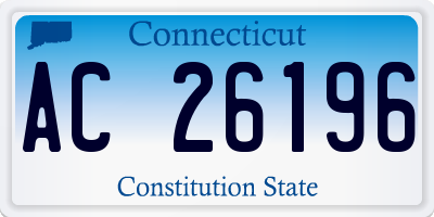 CT license plate AC26196