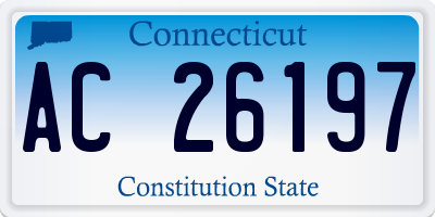 CT license plate AC26197