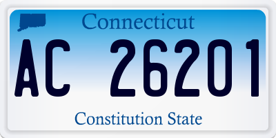 CT license plate AC26201