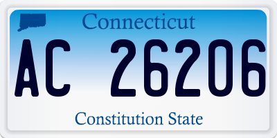 CT license plate AC26206