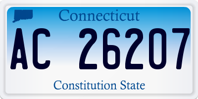 CT license plate AC26207