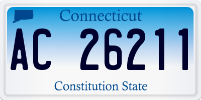 CT license plate AC26211