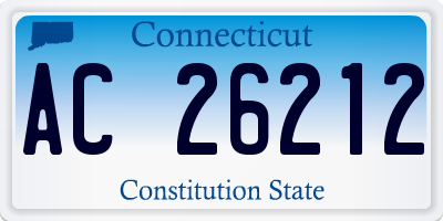 CT license plate AC26212