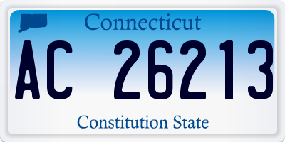 CT license plate AC26213