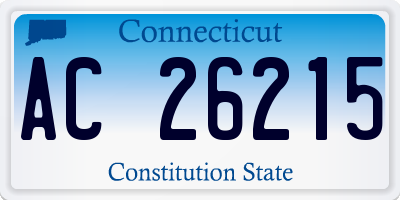 CT license plate AC26215