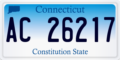 CT license plate AC26217