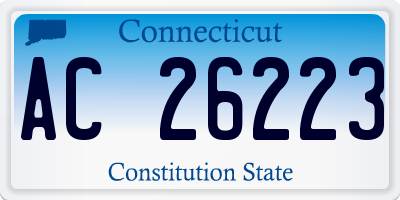 CT license plate AC26223