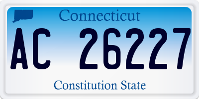 CT license plate AC26227